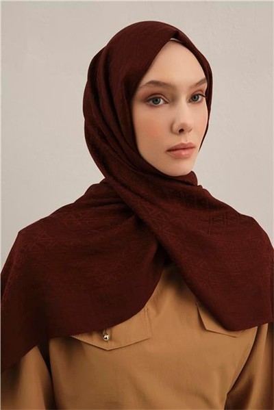 Armine Lyocell Naia Üçgen Monogram Şal 5 32