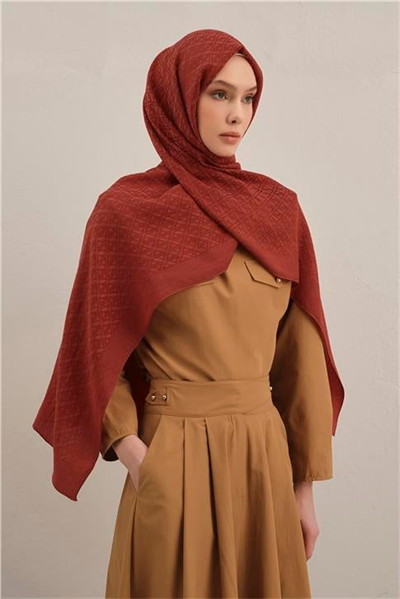 Armine Lyocell Naia Üçgen Monogram Şal 5 35