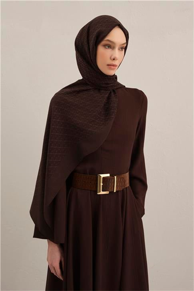 Armine Lyocell Naia Üçgen Monogram Şal 5 10