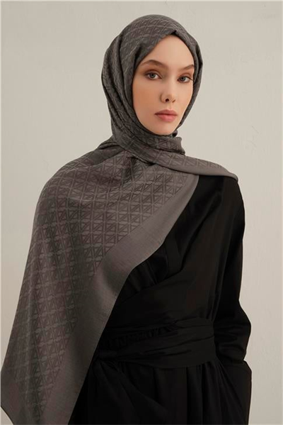 Armine Lyocell Naia Üçgen Monogram Şal 5 18