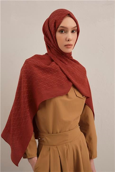 Armine Lyocell Naia Üçgen Monogram Şal 5 35