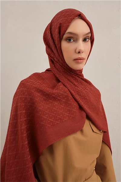 Armine Lyocell Naia Üçgen Monogram Şal 5 35