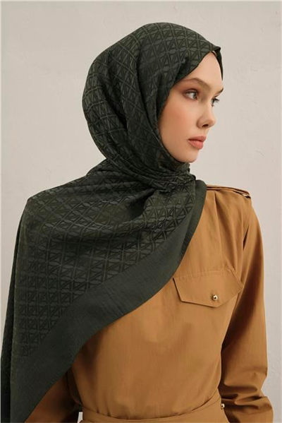 Armine Lyocell Naia Üçgen Monogram Şal 5 54