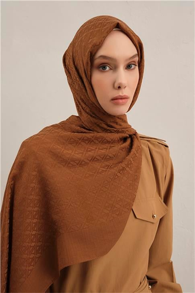 Armine Lyocell Naia Üçgen Monogram Şal 5 74