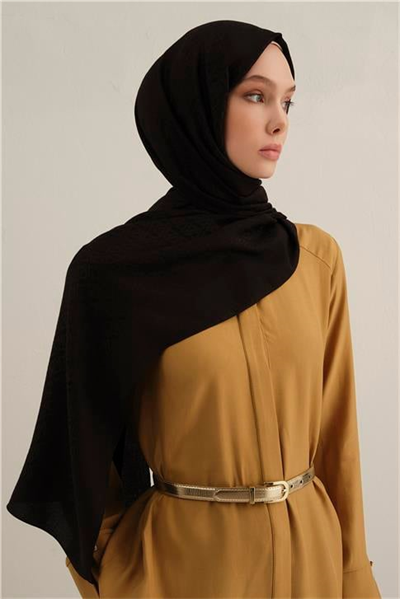 Armine Lyocell Naia Üçgen Monogram Şal 5 01