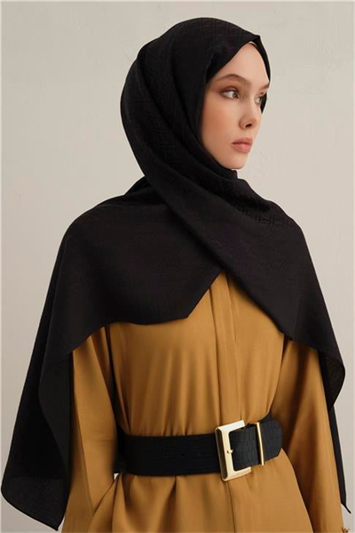 Armine Lyocell Naia Üçgen Monogram Şal 5 03