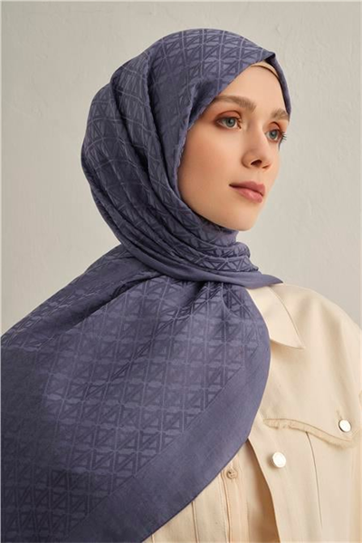 Armine Lyocell Naia Üçgen Monogram Şal 5 42