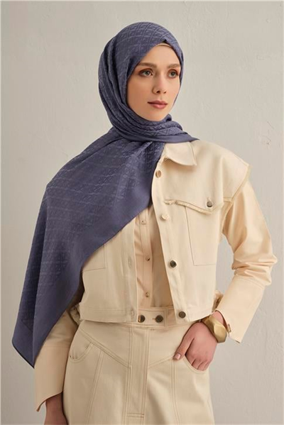 Armine Lyocell Naia Üçgen Monogram Şal 5 42
