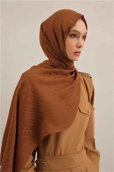 Armine Lyocell Naia Üçgen Monogram Şal 5 74