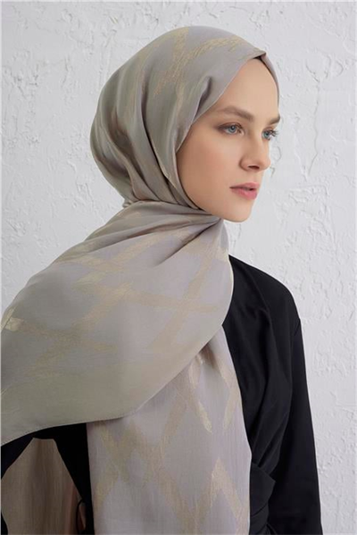 Armine Lyocell Naia Zikzak Desen Şal  1- 08