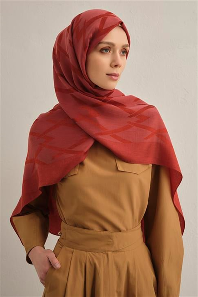 Armine Lyocell Naia Zikzak Desen Şal  1- 35