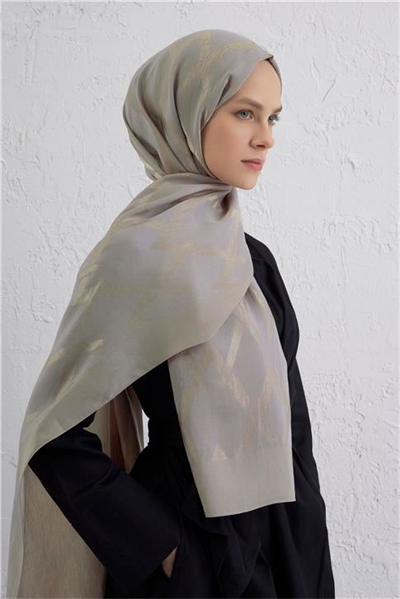 Armine Lyocell Naia Zikzak Desen Şal  1- 08