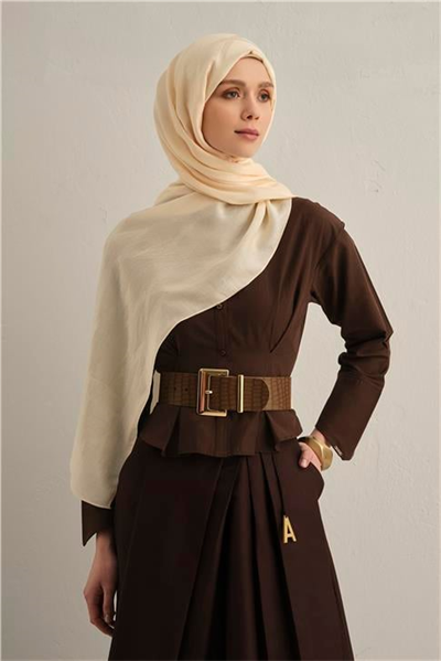 Armine Lyocell Naia Zikzak Desen Şal  1- 60