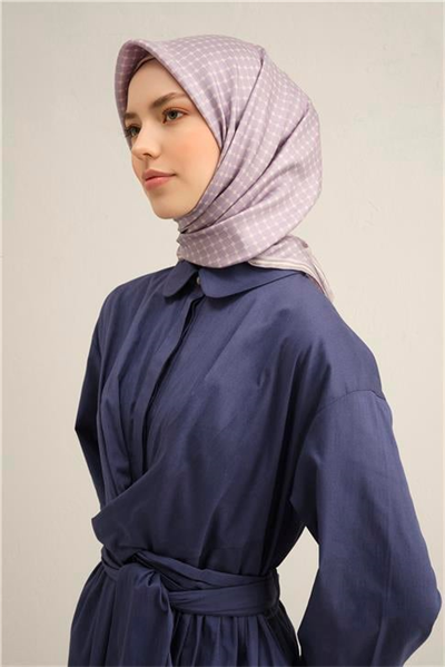 Armine Monogram Desenli Saf İpek Sura Eşarp 9345D 83