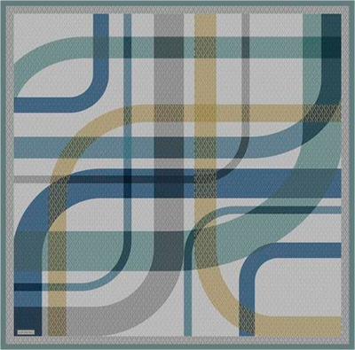 Armine Monogram Desenli Saf İpek Twill Eşarp 9429D 82
