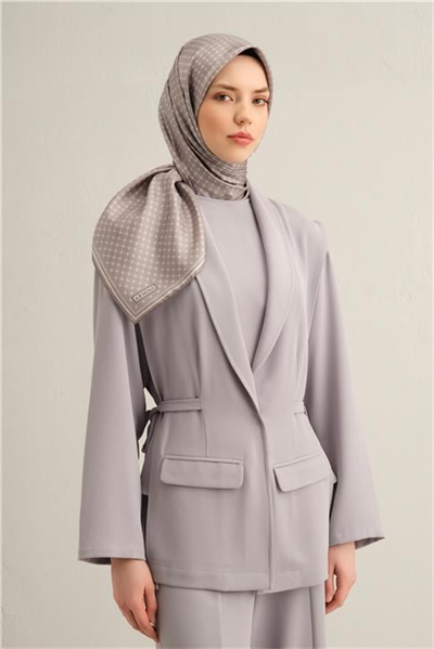 Armine Monogram Desenli Saf İpek Twill Eşarp 9345D 01