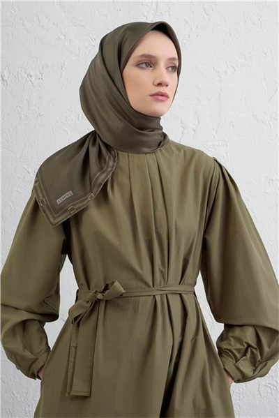 Armine Monogram Desenli Saf İpek Twill Eşarp 9401D 50