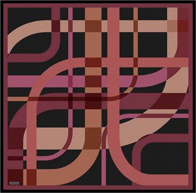 Armine Monogram Desenli Saf İpek Twill Eşarp 9429D 04