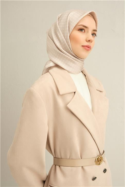 Armine Monogram Desenli Saf İpek Twill Eşarp 9345D 86