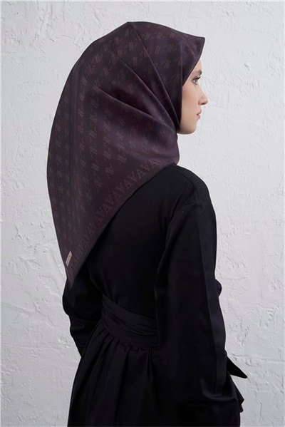 Armine Monogram Desenli Saf İpek Twill Eşarp 9412D 34