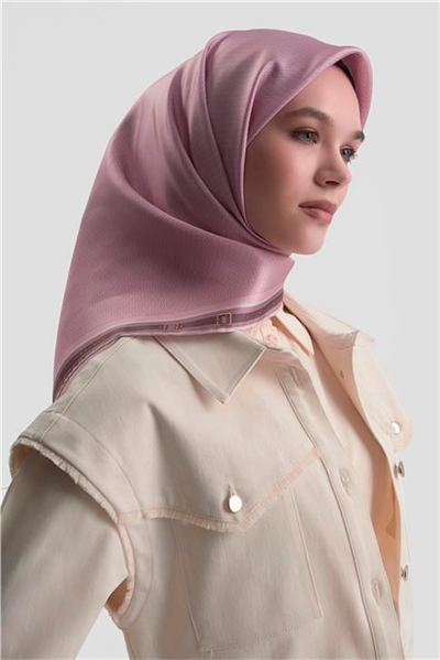 Armine Monogram Desenli Saf İpek Twill Eşarp 9401D 37