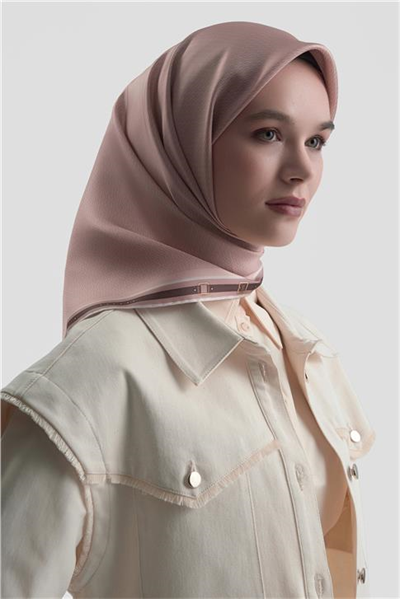 Armine Monogram Desenli Saf İpek Twill Eşarp 9401D 40