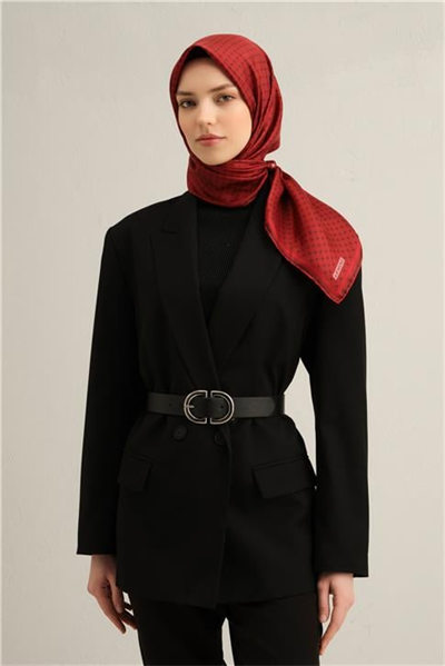 Armine Monogram Desenli Saf İpek Twill Eşarp 9345D 81