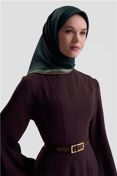 Armine Monogram Desenli Saf İpek Twill Eşarp 9401D 32