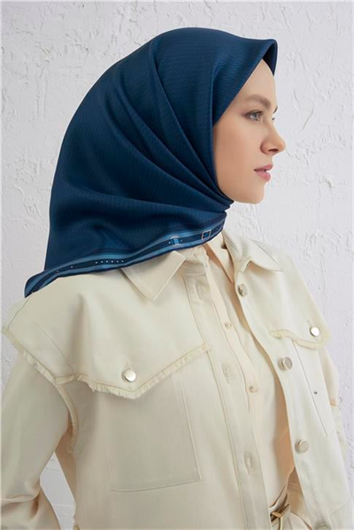 Armine Monogram Desenli Saf İpek Twill Eşarp 9401D 81