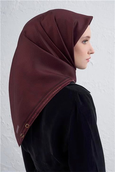 Armine Monogram Desenli Saf İpek Twill Eşarp 9401D 51