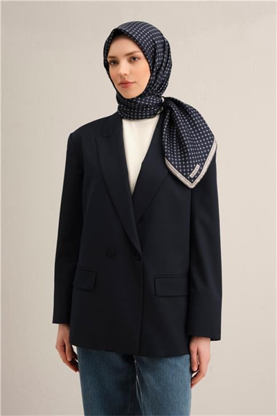 Armine Monogram Desenli Saf İpek Twill Eşarp 9345D 11