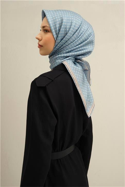 Armine Monogram Desenli Saf İpek Twill Eşarp 9345D 08