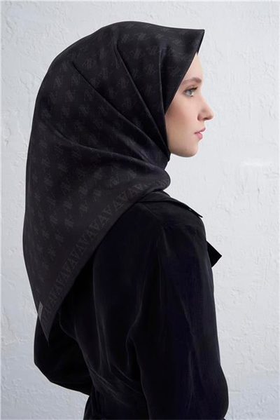 Armine Monogram Desenli Saf İpek Twill Eşarp 9412D 85