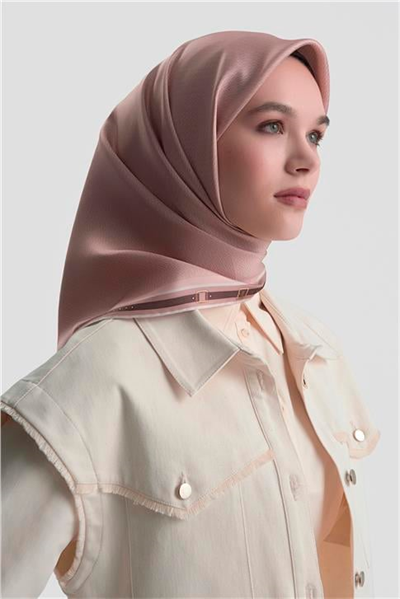Armine Monogram Desenli Saf İpek Twill Eşarp 9401D 40