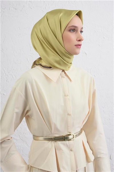 Armine Monogram Desenli Saf İpek Twill Eşarp 9401D 34