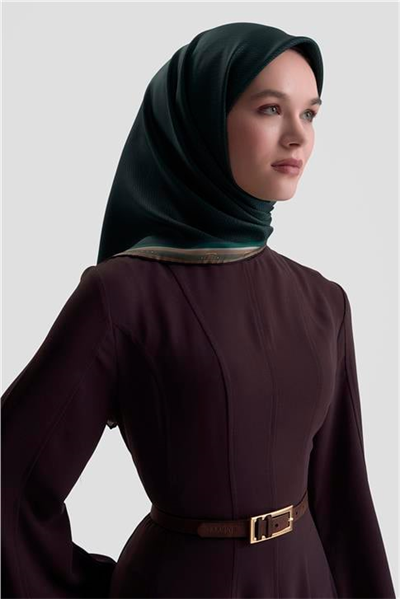 Armine Monogram Desenli Saf İpek Twill Eşarp 9401D 32