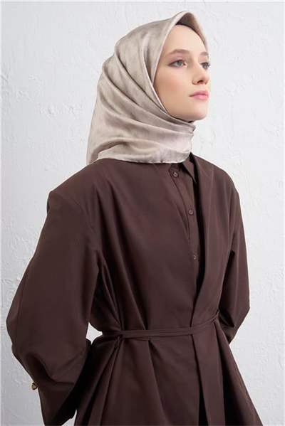 Armine Monogram Desenli Saf İpek Twill Eşarp 9412D 82