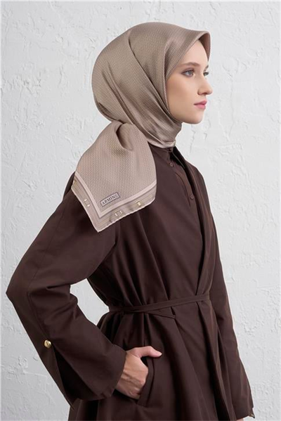 Armine Monogram Desenli Saf İpek Twill Eşarp 9401D 05