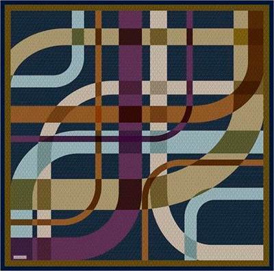 Armine Monogram Desenli Saf İpek Twill Eşarp 9429D 80