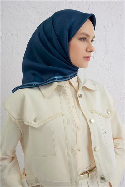 Armine Monogram Desenli Saf İpek Twill Eşarp 9401D 81