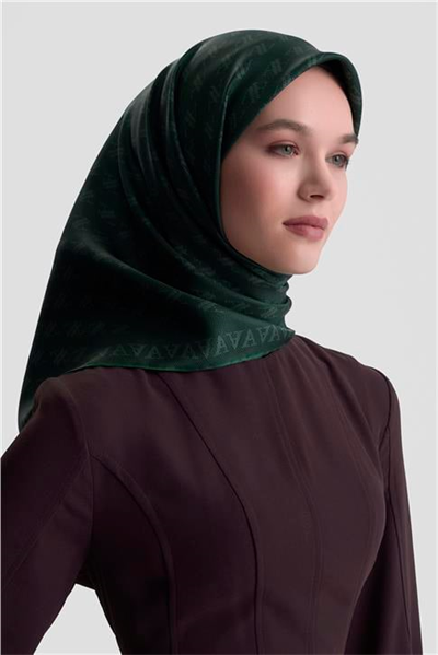 Armine Monogram Desenli Saf İpek Twill Eşarp 9412D 81