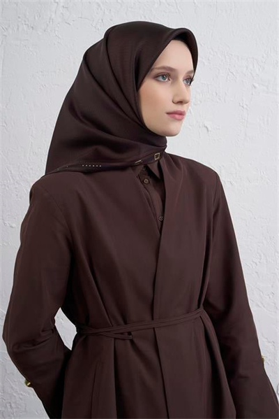 Armine Monogram Desenli Saf İpek Twill Eşarp 9401D 55