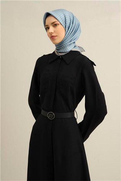 Armine Monogram Desenli Saf İpek Twill Eşarp 9345D 08