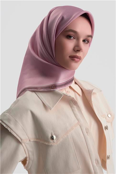 Armine Monogram Desenli Saf İpek Twill Eşarp 9401D 37