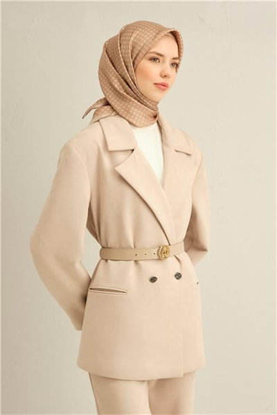 Armine Monogram Desenli Saf İpek Twill Eşarp 9345D 13