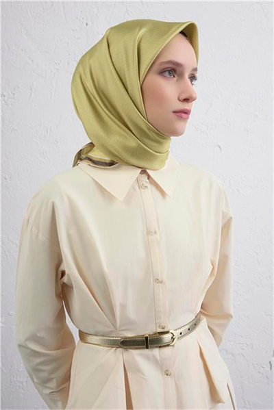 Armine Monogram Desenli Saf İpek Twill Eşarp 9401D 34