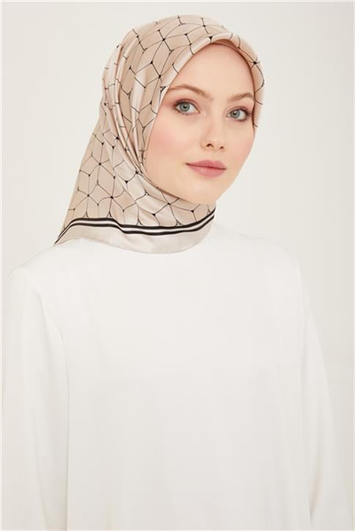 Armine Monogram Desenli Twill İpek Eşarp 24Ya9166 85 80