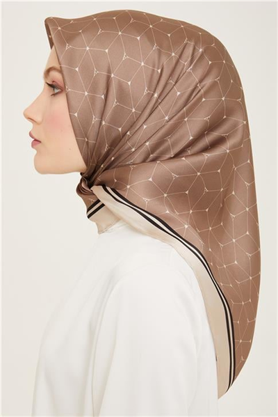 Armine Monogram Desenli Twill İpek Eşarp 24Ya9166 85 32