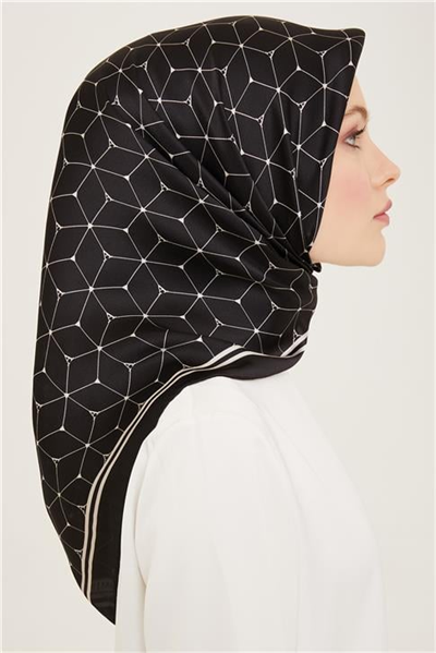 Armine Monogram Desenli Twill İpek Eşarp 24Ya9166 85 03