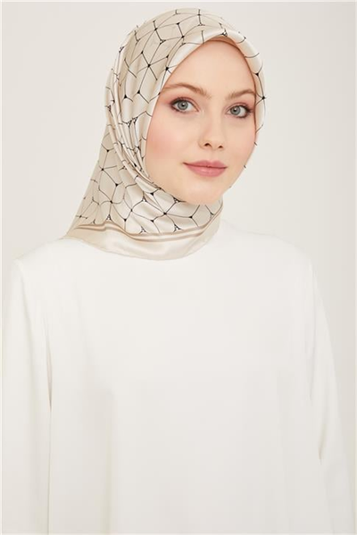 Armine Monogram Desenli Twill İpek Eşarp 24Ya9166 85 01
